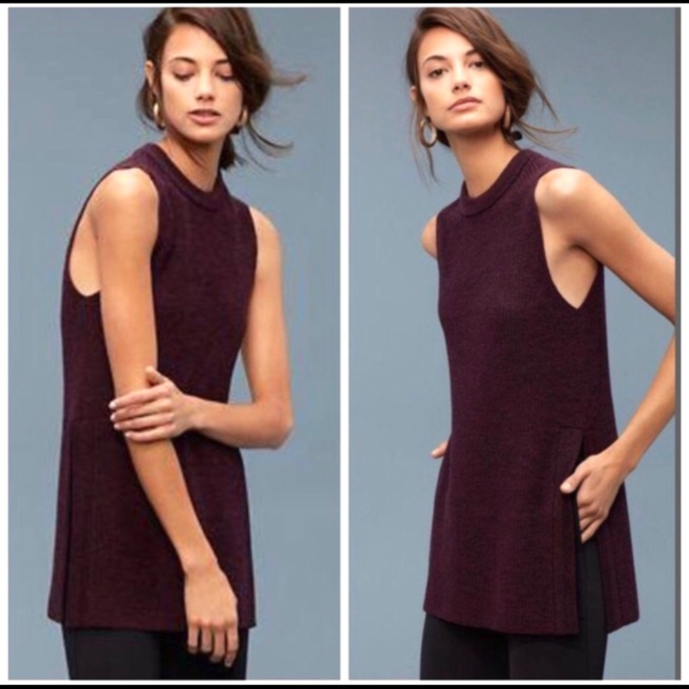 Wilfred Palmier Purple Wool Sweater Tunic
